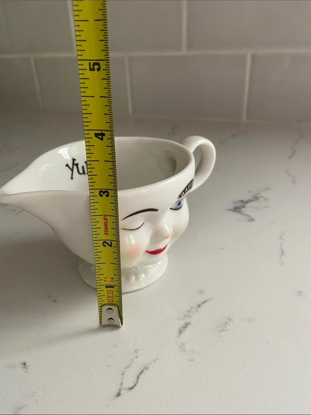 1996 Baileys Yum Winking Face Creamer Ceramic Pitcher